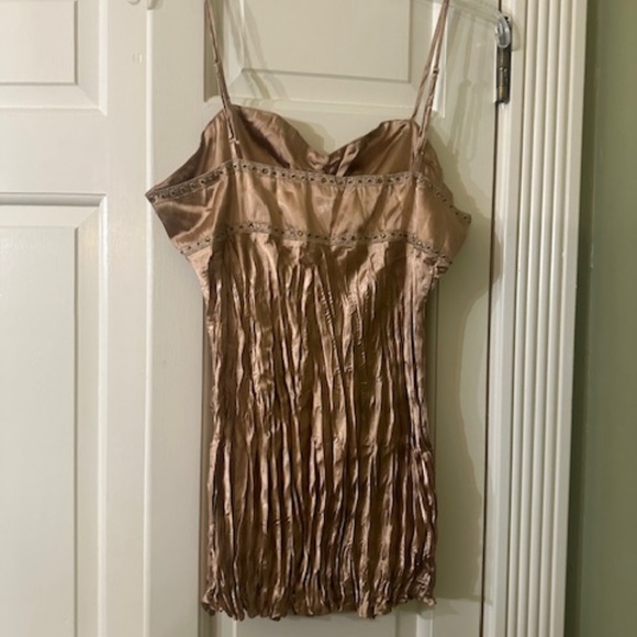 American Rag || Gold Camisole with Rhinestone Design || Size L || 100% Polyester - Picture 3 of 3